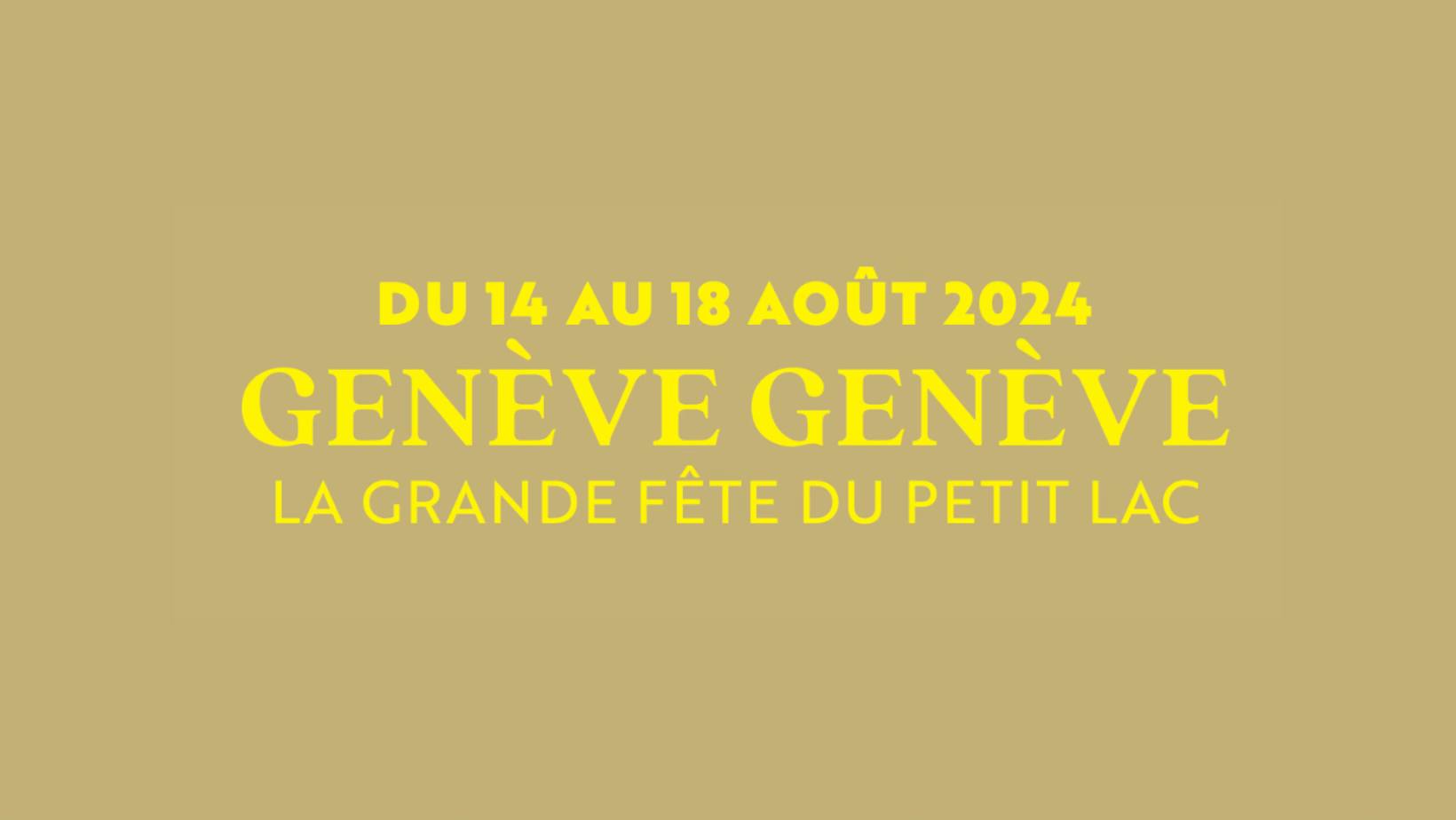 La grande fête du petit Lac "Genève Genève"